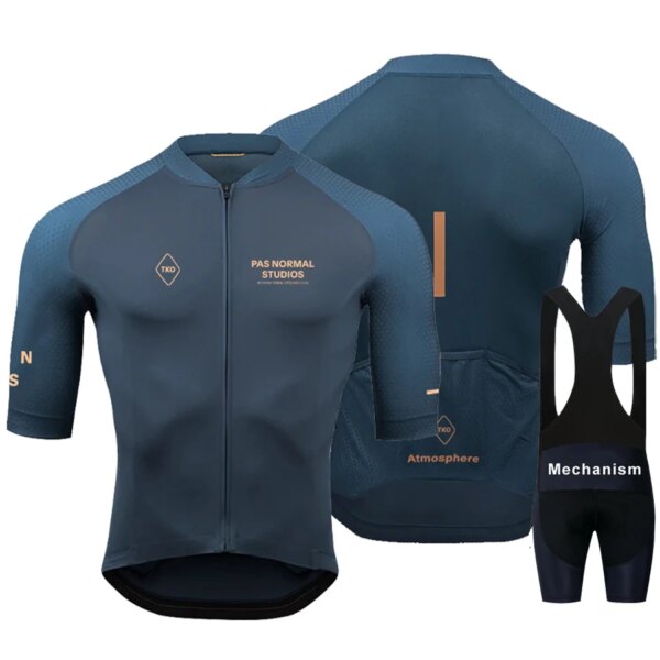 Jersey de ciclismo para hombre, pantalones cortos, uniformes de Gel, ropa de equipo profesional de primavera, pantalones cortos, conjunto de bicicleta de carretera, verano 2024