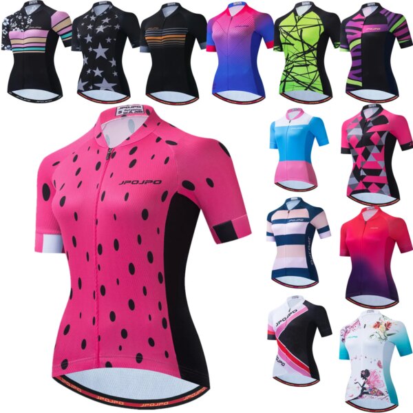 Jersey de ciclismo para mujer, Maillot MTB, ropa de ciclismo de secado rápido, chaquetas de manga corta, ropa para bicicleta de montaña S-3XL