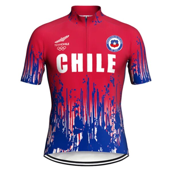 Jersey de Ciclismo para Chile, Jersey corto, camiseta de bicicleta MTB, Maillot de Ciclismo transpirable, deportes de Motocross de carretera, Top de verano