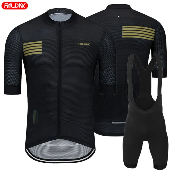 Conjunto de Jersey de ciclismo equipo deportivo Raudax conjunto de ciclismo para hombre ropa de bicicleta de carreras traje transpirable ropa para bicicleta de montaña ropa deportiva