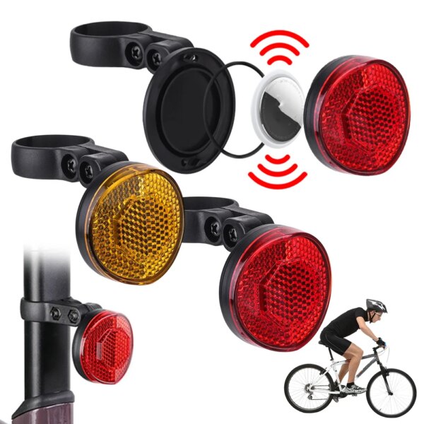 Localizador de ciclismo, luz nocturna, posicionamiento, tija de sillín de bicicleta de carretera, luz trasera, accesorios ocultos para AirTag