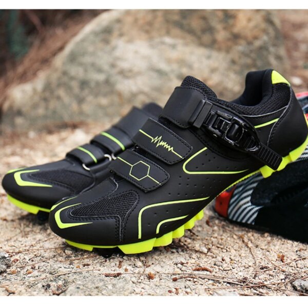 Zapatos de ciclismo MTB para hombre, zapatillas planas de velocidad para bicicleta de carretera, calzado para ciclismo de montaña para mujer