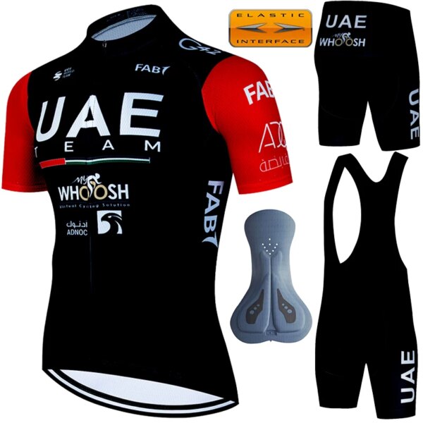 Ropa de ciclismo para hombre, conjunto deportivo profesional, chaqueta con pechera de manga de equipo, Jersey Tricuta, verano 2024