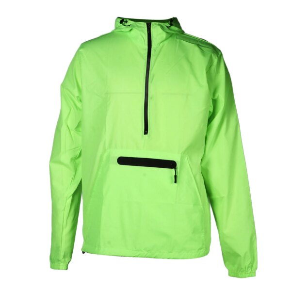 Chaqueta de lluvia para ciclismo, chaqueta de ciclismo con cordón ajustable, patrón reflectante verde fluorescente, impermeable, informal para senderismo