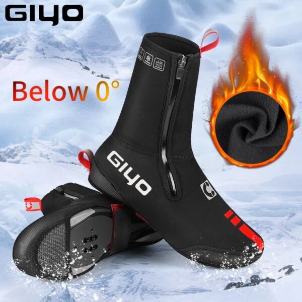 Cubrezapatos de ciclismo MTB, cubrebotas, cubrezapatos térmicos cálidos de neopreno, cubrezapatos de ciclismo impermeables por debajo de 0 ° de temperatura