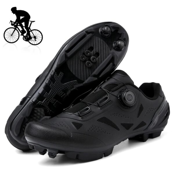 Zapatos de ciclismo para hombre, zapatillas planas para bicicleta de montaña, calzado de velocidad para carretera, zapatillas de deporte para ciclismo, zapatos de bicicleta de montaña Spd Racing