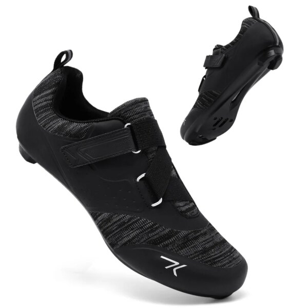 Zapatos de ciclismo para hombre, zapatillas de bicicleta de carretera, zapatillas de deporte de velocidad, botas planas para montar en carreras, zapatos deportivos de ciclismo de ruta ligeros con autosujeción