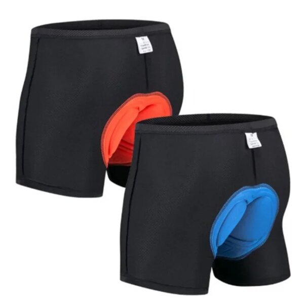 Pantalones cortos de ciclismo con relleno de esponja para hombre y mujer, ropa interior de secado rápido, transpirables, para ciclismo de montaña