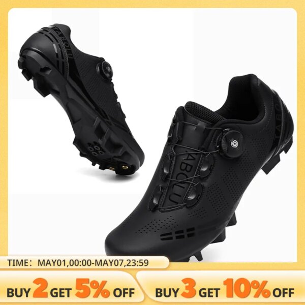 Zapatillas de ciclismo MTB para hombre, botas deportivas para bicicleta de carretera, zapatillas planas de Velocidad de automovilismo, calzado para bicicleta de montaña, zapatos de ciclismo con Pedal Spd