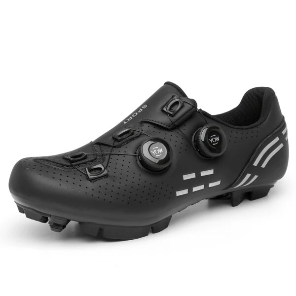 Zapatillas de ciclismo para hombre, botas deportivas para bicicleta de carretera, zapatillas planas de Velocidad de automovilismo, calzado para bicicleta de montaña, calzado para ciclismo con Pedal T2021