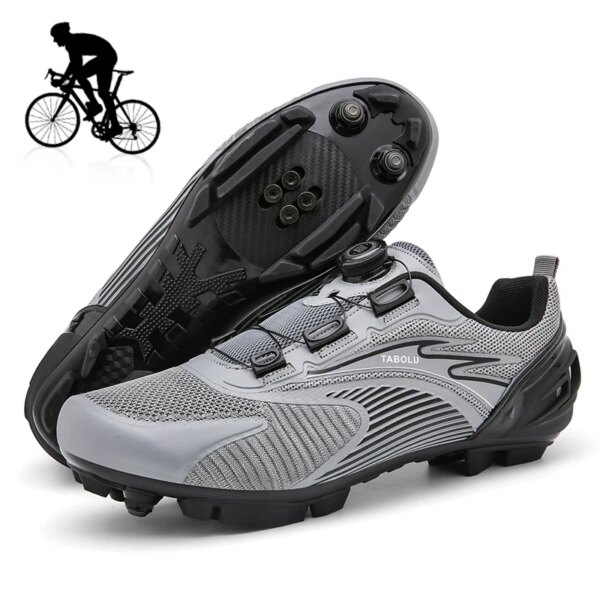 Zapatillas de ciclismo Mtb sin tacos para hombre, calzado de velocidad para carretera, zapatos de Pedal plano para montaña, zapatos con tacos para bicicleta para hombre, zapatillas deportivas Spd para carreras