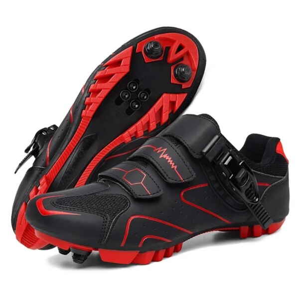 Zapatillas de ciclismo para hombre y mujer, calzado plano con Pedal para bicicleta de montaña, con tacos, calzado de velocidad Rb, autoblocante, novedad de 2024