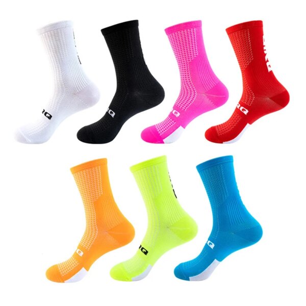 Calcetines de ciclismo para hombre, medias deportivas absorbentes para el sudor, transpirables, calcetines de compresión para fútbol, ​​calcetines para bicicleta de carretera