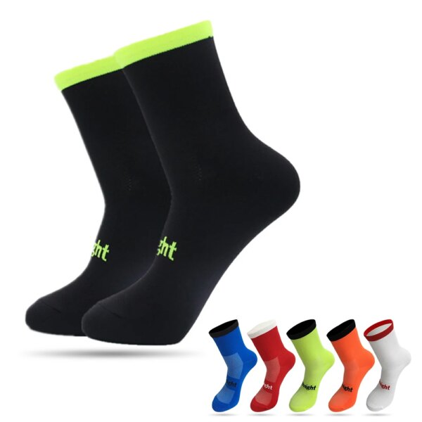 Calcetines de ciclismo que absorben la humedad calcetines de bicicleta hombres mujeres transpirables antibacterianos calcetines deportivos para correr gimnasio entrenamiento