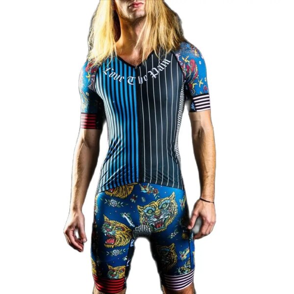 Camiseta de Ciclismo 2020 Love The Pain para hombre, traje de triatlón, traje de manga corta, traje de velocidad, Maillot de Ciclismo, ropa para correr