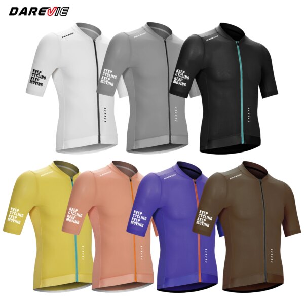 Camiseta de ciclismo DAREVIE 2024, camiseta de ciclismo fresca para hombres y mujeres, Maillot de ciclismo transpirable para hombre, camiseta de ciclismo de secado rápido Slim Fit Pro