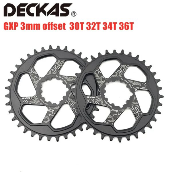 DECKAS MTB plato de bicicleta 30T/32T/34T/36T/38T 3mm rueda dentada de montaje directo Offset para Sram GXP XX1 Eagle X01 X1 X0 X9 corona de manivela