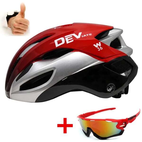 DEV Hermoso Casco de Ciclismo de Carretera MTB Carreras al Aire Libre Deportes para Adultos Cascos de Bicicleta de montaña Mujeres y Hombres Casco de Bicicleta Ajustable