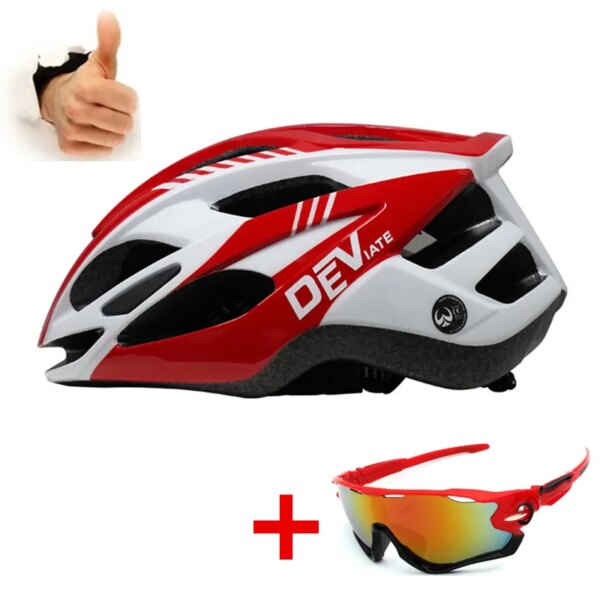 DEV Casco de Bicicleta de carretera de montaña grande 19cm de ancho deportes carreras Ciclismo Casco ultraligero Ciclismo MTB Casco de bicicleta