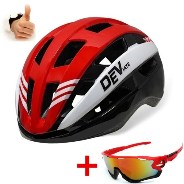 DEViate-casco de ciclismo para bicicleta de montaña y carretera, gorra de carreras transpirable, casco de bicicleta de seguridad