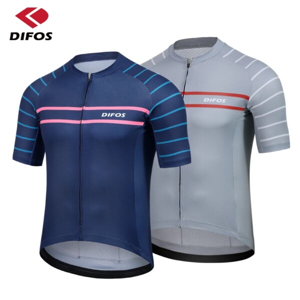 DIFOS-Camiseta de ciclismo para hombre, Maillot reflectante de verano, camiseta de bicicleta de manga corta con forma de panal, ropa para bicicleta de carretera, antipilling