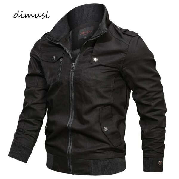 DIMUSI, cazadora de otoño para hombre, chaquetas militares informales para hombre, prendas de vestir para hombre, cazadora, abrigos de béisbol ajustados, ropa