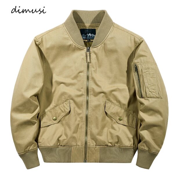 DIMUSI, chaqueta Bomber con cremallera para hombre, ropa de calle informal para hombre, abrigos de piloto de Hip Hop, chaquetas de béisbol ajustadas a la moda, ropa para hombre