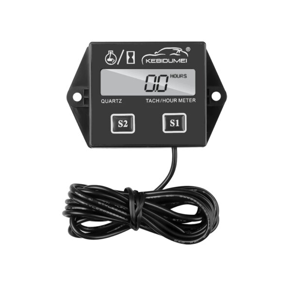 Velocímetro Digital para Motor, medidor de horas de Motor, tacómetro, RPM, pantalla LCD para gasolina, 2/4 tiempos, barco, motocicletas, motosierra