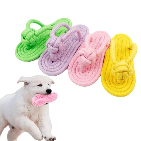 Juguete para masticar para perros, zapatilla de algodón, juguete de cuerda para perros pequeños y grandes, entrenamiento de dientes para mascotas, juguetes molares, juguete interactivo para perros, accesorios para perros