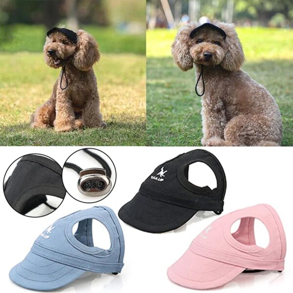 Sombreros de sol para perros, sombreros para perros a prueba de sol, gorras de béisbol para mascotas, accesorios para perros resistentes al desgaste para exteriores, gorra con visera para cachorros de Chihuahua, disfraz para perros