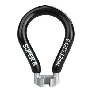 Llave para radios negra profesional Super B TB-5540, duradera y de tamaño preciso, compatible con 0,127\