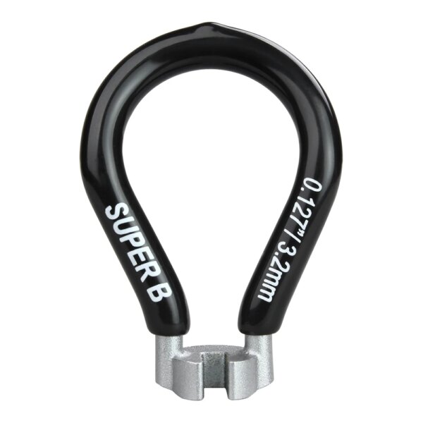 Llave para radios negra profesional Super B TB-5540, duradera y de tamaño preciso, compatible con 0,127\