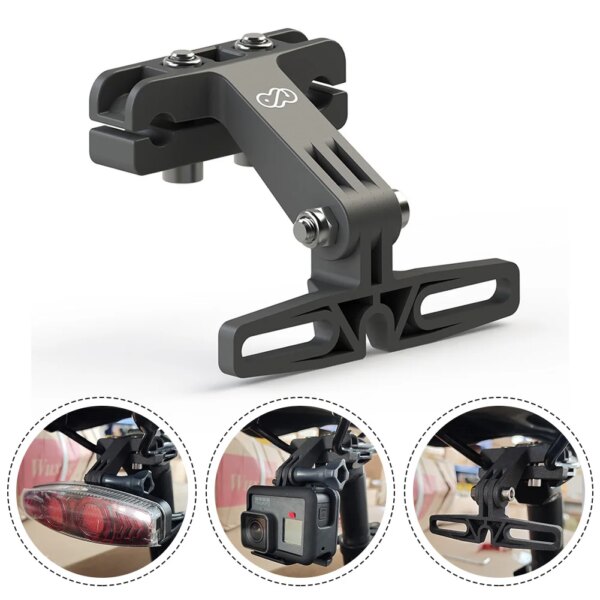 Soporte de montaje de sillín de luz trasera de bicicleta eléctrica para cámara Gopro soporte de poste de asiento accesorios de soporte de lámpara de bicicleta