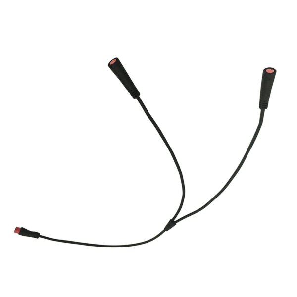 Cable divisor Y para bicicleta eléctrica, accesorio rojo de 2 pines para bicicleta eléctrica, 1 a 2, Sensor de freno para patinete, accesorio duradero para Sensor de freno de línea dividida