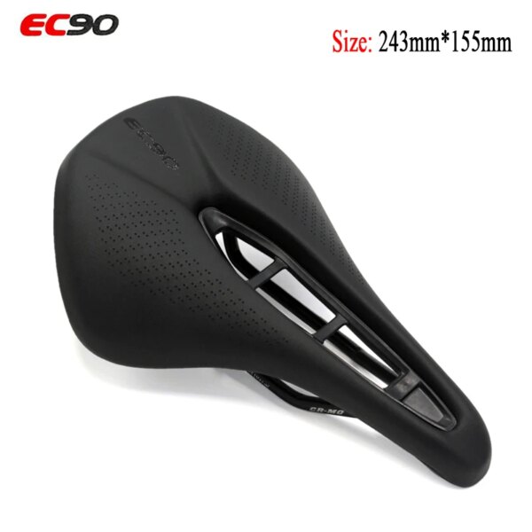 Sillines de bicicleta EC90, asiento de bicicleta de carretera MTB, asiento de PU ultraligero, transpirable, cómodo, cojín para bicicleta, sillín de carreras, componentes de piezas