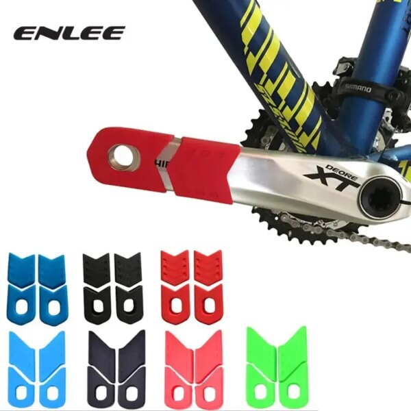 ENLEE 4 uds/1 Juego de cubierta protectora para manivela de bicicleta de montaña, juego de manivela para bicicleta de montaña, cubierta protectora para brazo de manivela, accesorios universales para bicicleta