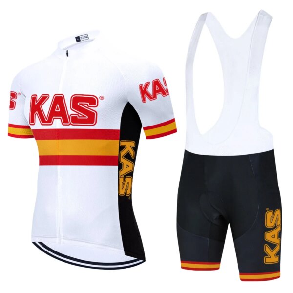 ESPAÑA 2022 KAS Cycling Team Jersey Bike Shorts 20D Set Ropa Ciclismo hombres MTB verano Ciclismo Maillot Completo Ciclismo Estivo