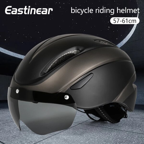 Casco de bicicleta Eastinear de alta calidad para hombres y mujeres, deportes al aire libre, monopatín, patinaje sobre ruedas, casco de equitación con gafas