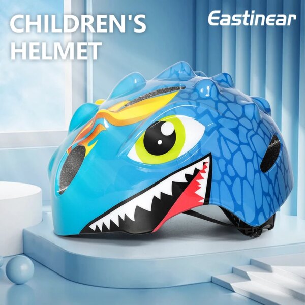 Eastinear Casco de bicicleta para niños, ajustable, ligero, 3D, para montar al aire libre, monopatín, patinaje, scooter, casco de seguridad