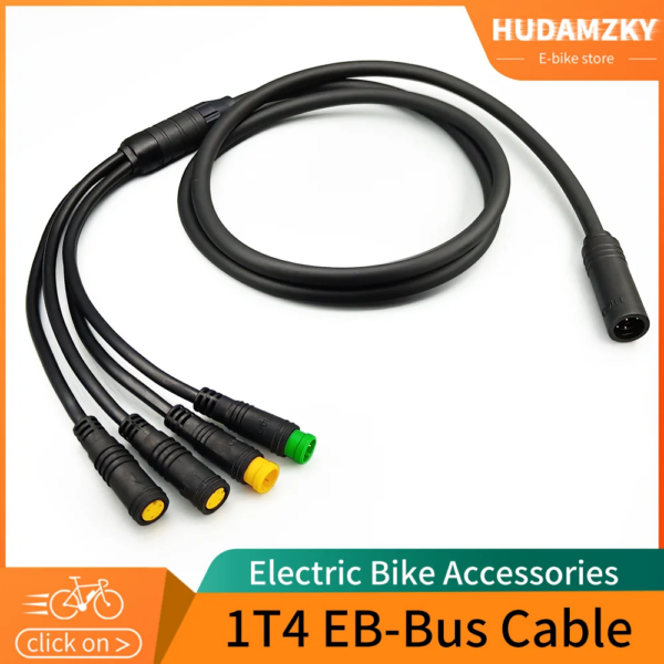 Bicicleta eléctrica BAFANG 1T4 Cable para BBS01 BBS02 BBSHD Motor Show palanca de freno acelerador conector accesorios para bicicleta eléctrica