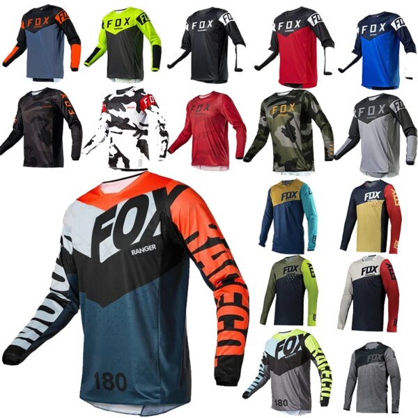 Enduro MTB ciclismo manga ciclismo Jersey camisa para descensos Camiseta Motocross Camiseta Mx ropa para bicicleta de montaña Hpit Fox Mtb Jersey