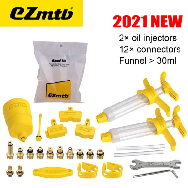 Ezmtb-Kit de purga de aceite de freno de disco hidráulico de bicicleta, herramientas para SRAM, SHIMANO,MAGURA,Avid, serie MTB, herramienta de reparación de frenos de bicicleta de carretera