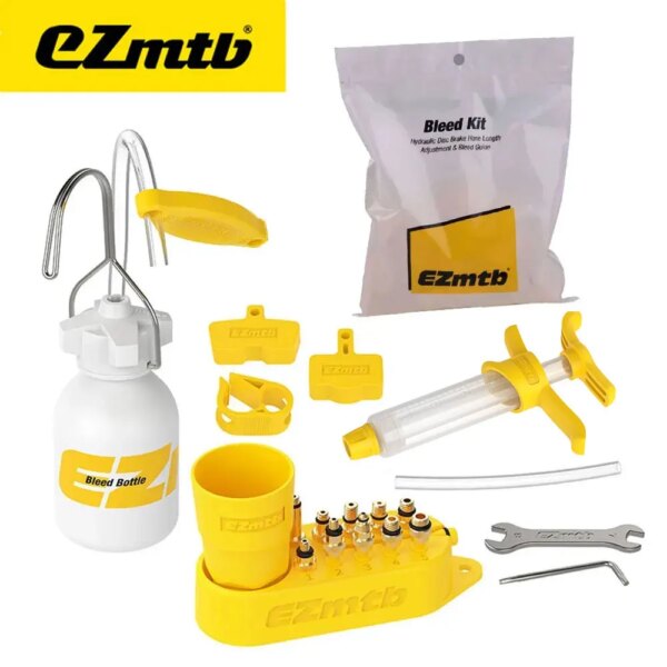 Ezmtb-Kit de purga de aceite de freno de disco hidráulico de bicicleta, herramientas para SRAM, SHIMANO,MAGURA,Avid,XTECH,ZOOM,MTB, herramienta de reparación de frenos de bicicleta de carretera