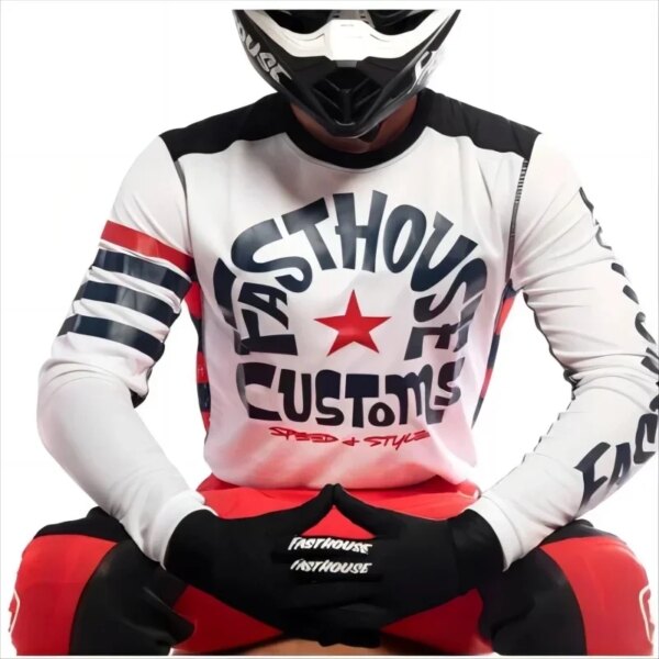 FASTHOUSE ropa camiseta de motocrós bicicleta de montaña verano antiencogimiento ciclismo cuesta abajo bicicleta de carreras camiseta