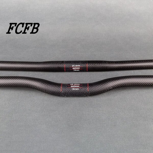 FCFB NO LOGO Manillar de fibra de carbono completo Little Swallow 25.4 Manillar plegable Piezas de ciclismo Barras de bicicleta Acabado 3k