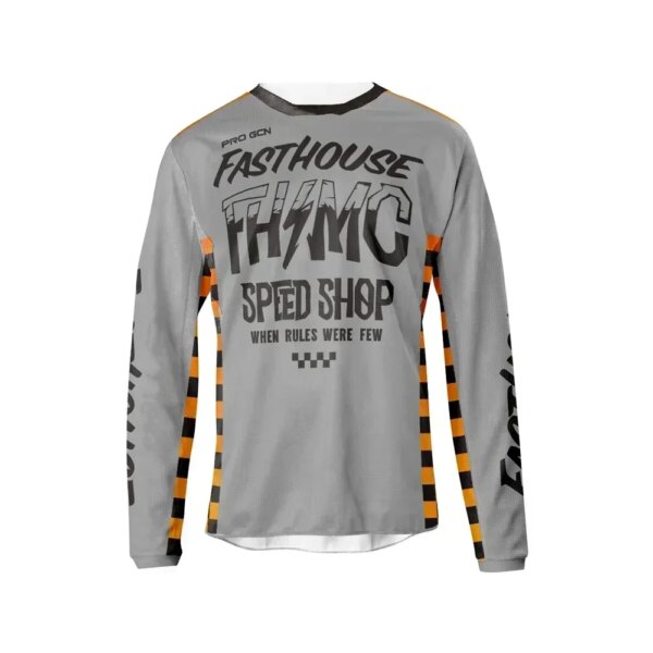 Fasthouse Camiseta de Moto Camiseta de Ciclismo Camiseta de Bicicleta Unisex Carreras para Hombres Ropa Deportiva de Manga Larga de Secado rápido