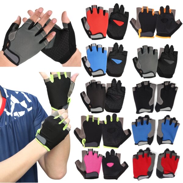 Guantes sin dedos para exteriores, guantes tácticos antideslizantes para ciclismo, transpirables, para verano, pesca, gimnasio, Fitness, para mujeres y hombres