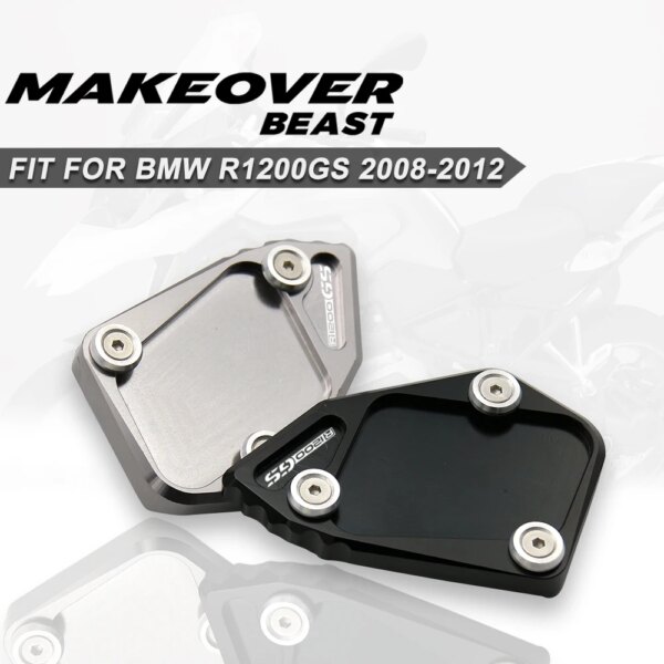 Ajuste para BMW R1200GS GS 1200 Adventure 2008 2009 2010 2011 2012 soporte lateral para motocicleta soporte de extensión para pie