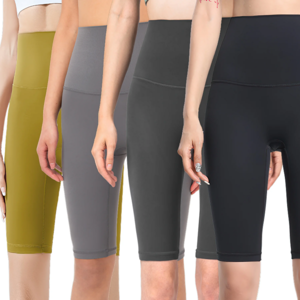 Pantalones cortos de Fitness para mujer, pantalones cortos ajustados para ciclismo, pantalones cortos de Yoga, pantalones deportivos transpirables con paquete de cintura alta, pantalones cortos sin líneas incómodas