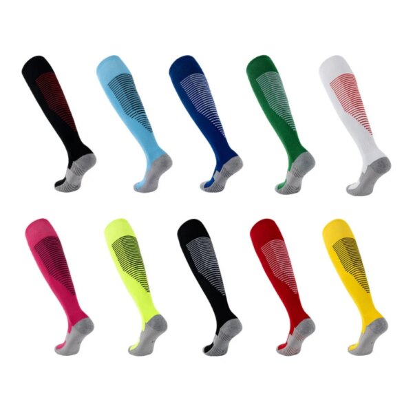 Calcetines de fútbol tubo largo hasta la rodilla niños Legging medias fútbol béisbol correr deporte adultos calcetines para niños